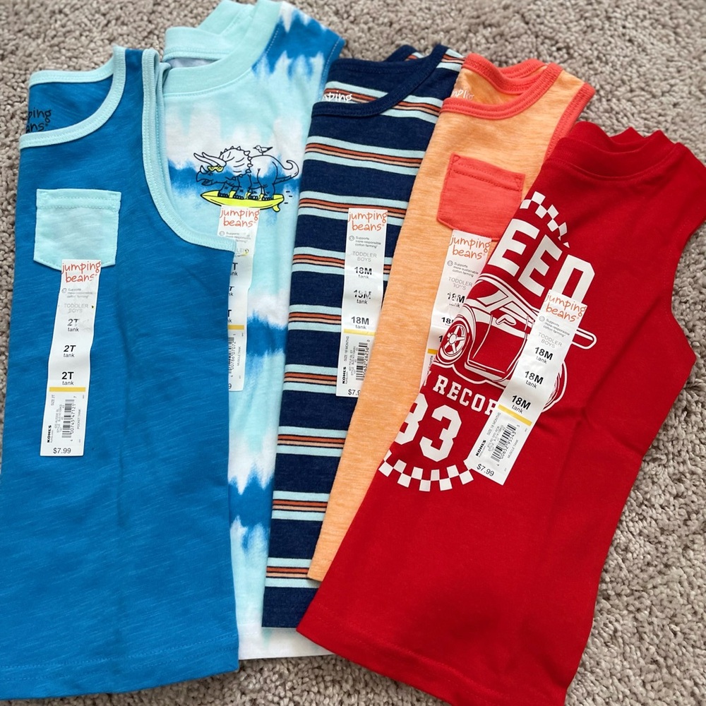 Boys Tank Tops 18M - 2T NWT